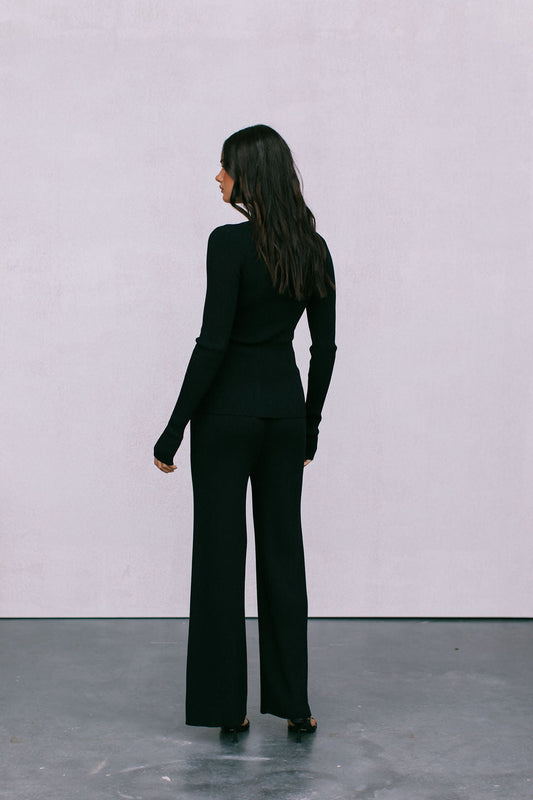 Jolene Knit Pants -  Black