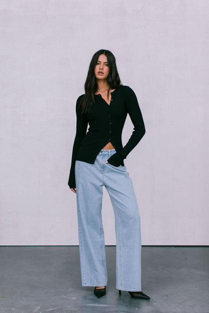 Brianna Knit Top - Black