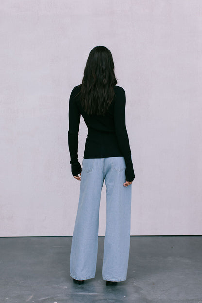 Brianna Knit Top - Black