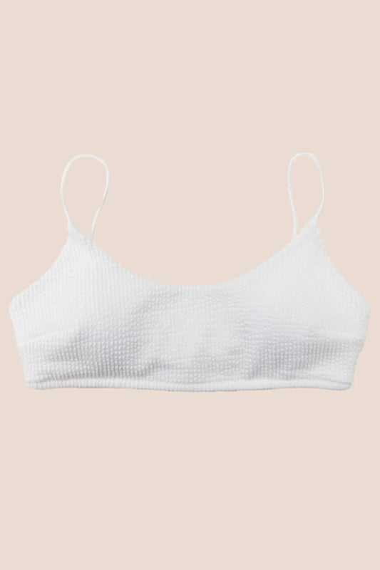 Eclipse Bralette - White Crinkle