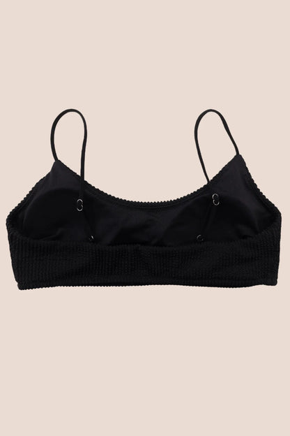 Eclipse Bralette - Black Crinkle