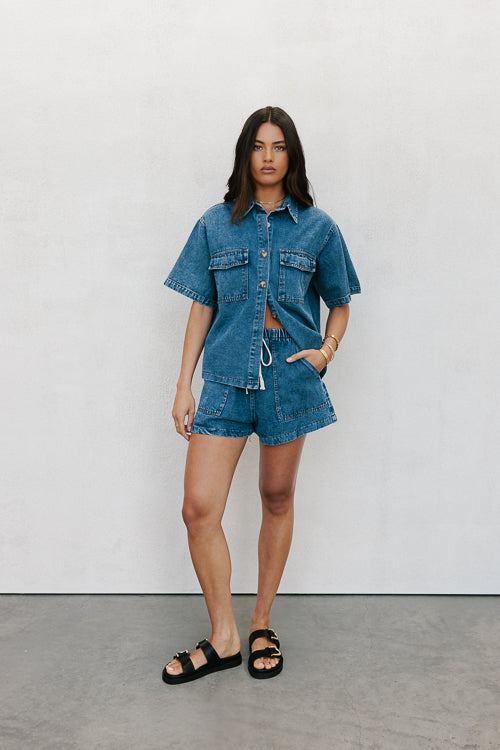 Brittanie Set - Dark Blue Denim