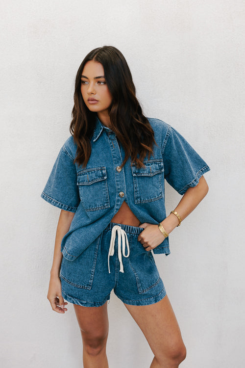 Brittanie Set - Dark Blue Denim