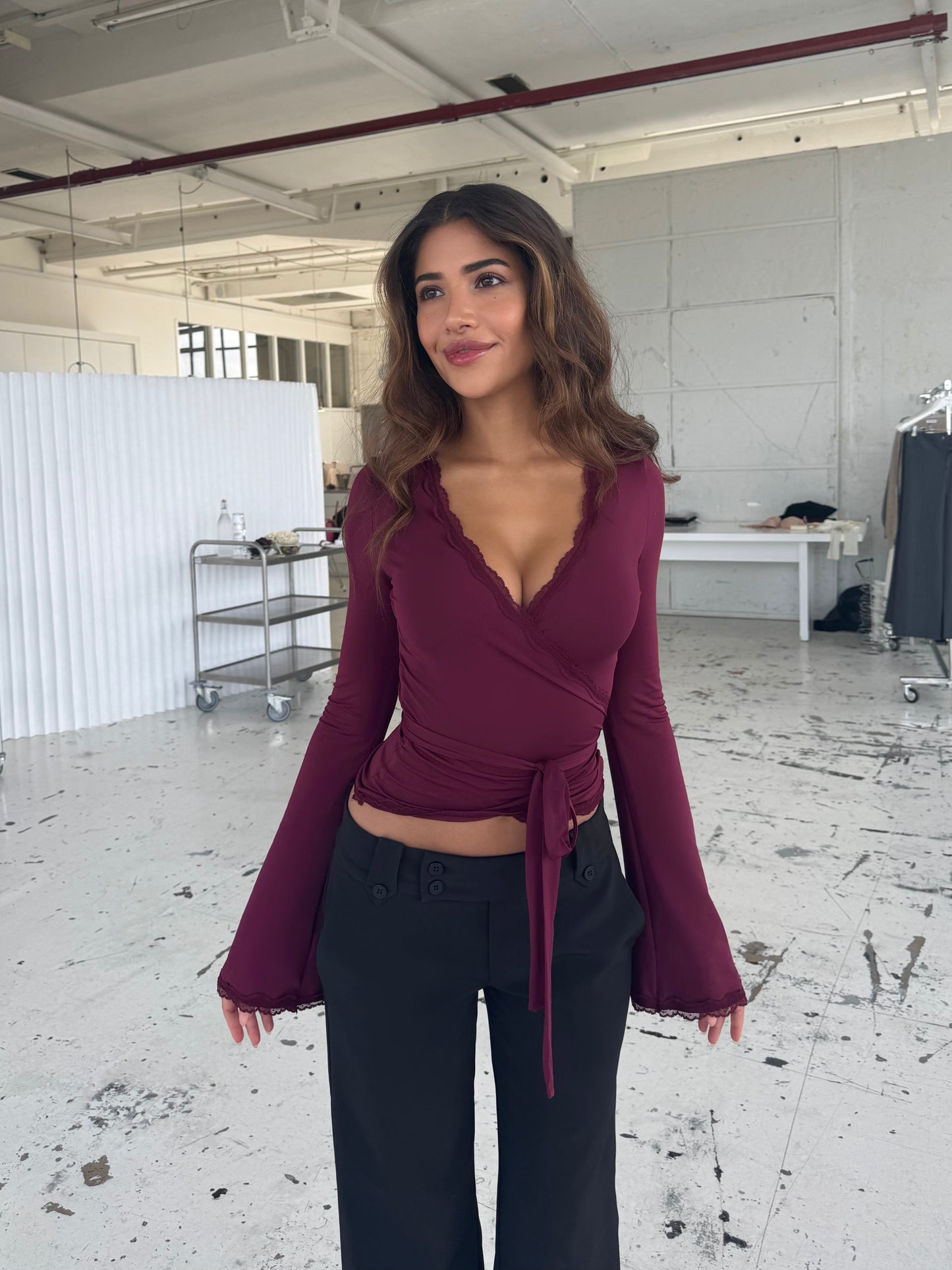 Ballerina basic top - burgundy