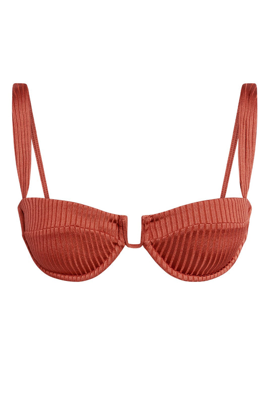 Cala Roja Top - Copper Wide Rib
