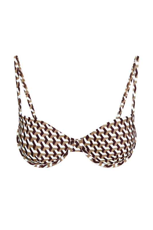 Capri Top - Husk Geo
