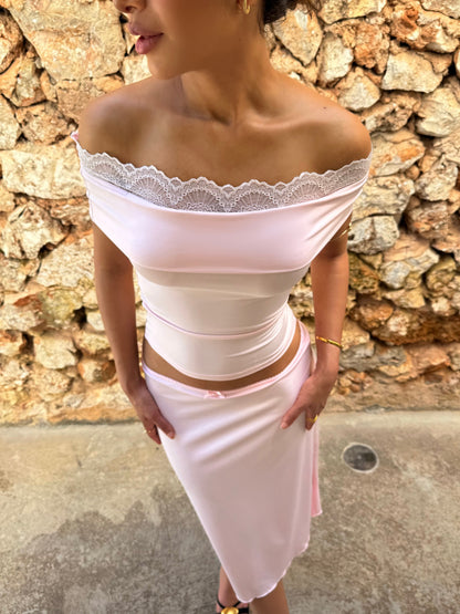 Leda lace top - Pink