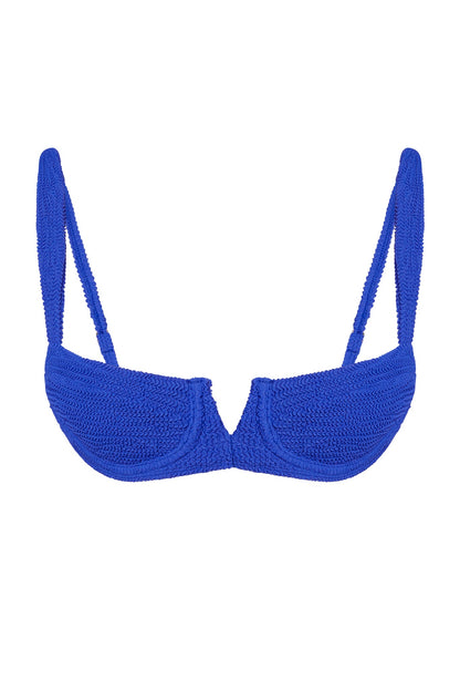 Clovelly Top - Cobalt Crinkle