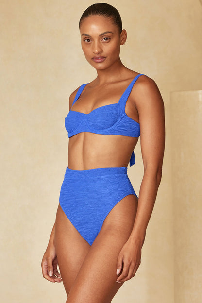 Sorrento Top - Cobalt Crinkle