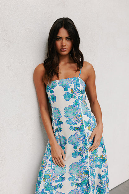 Grazie Maxi Dress - Cobalt Floral