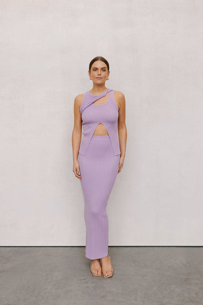 Whitlee Top - Pastel Lilac Knit