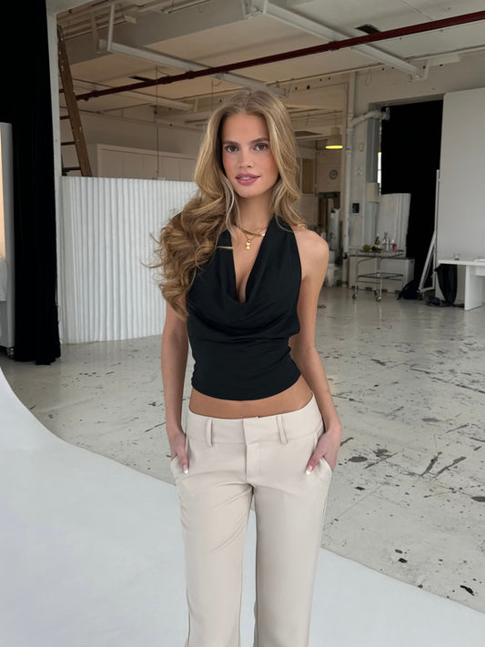 Wave top - black