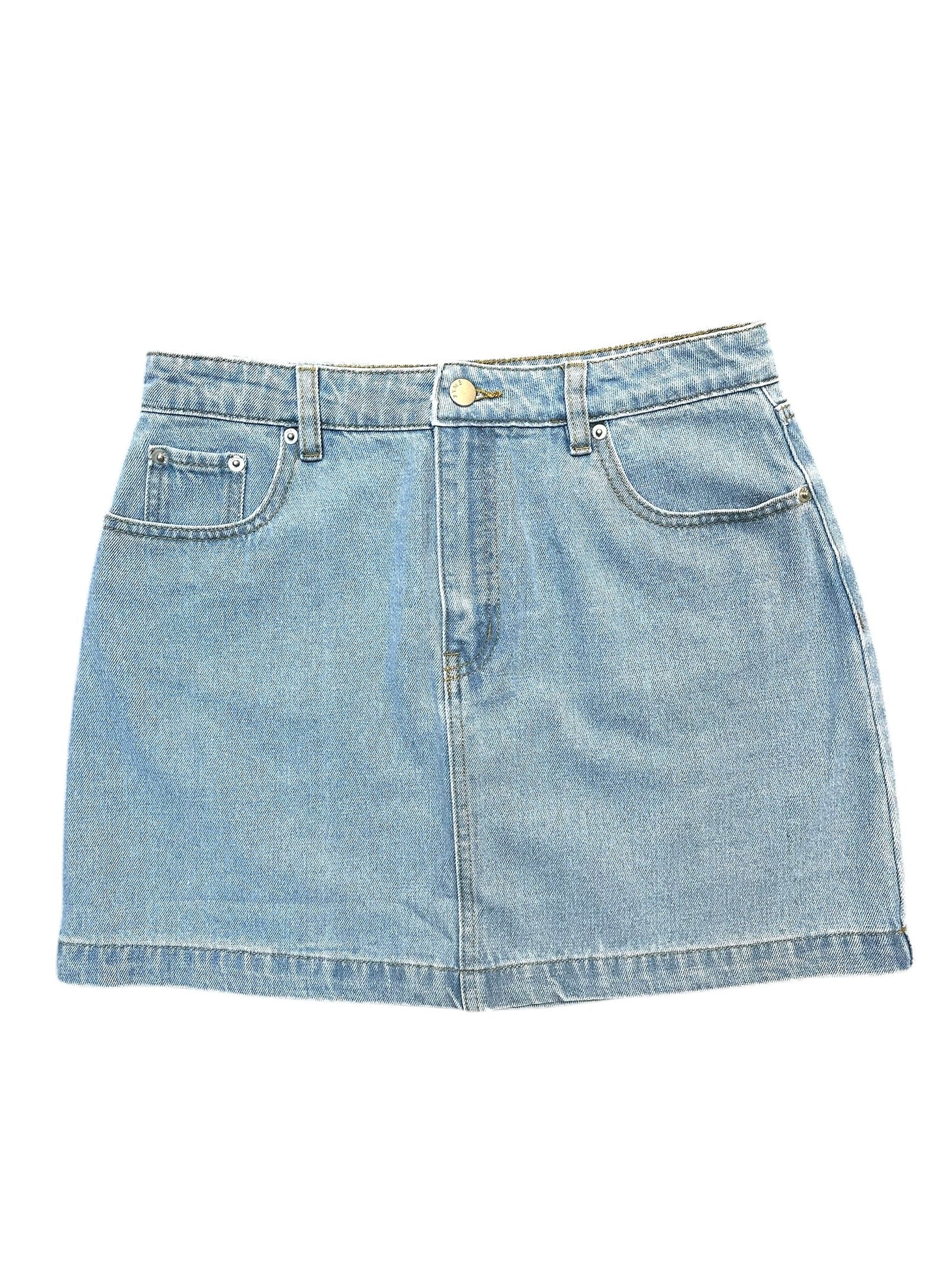 Erin Mini Denim Skirt - Light Wash Blue
