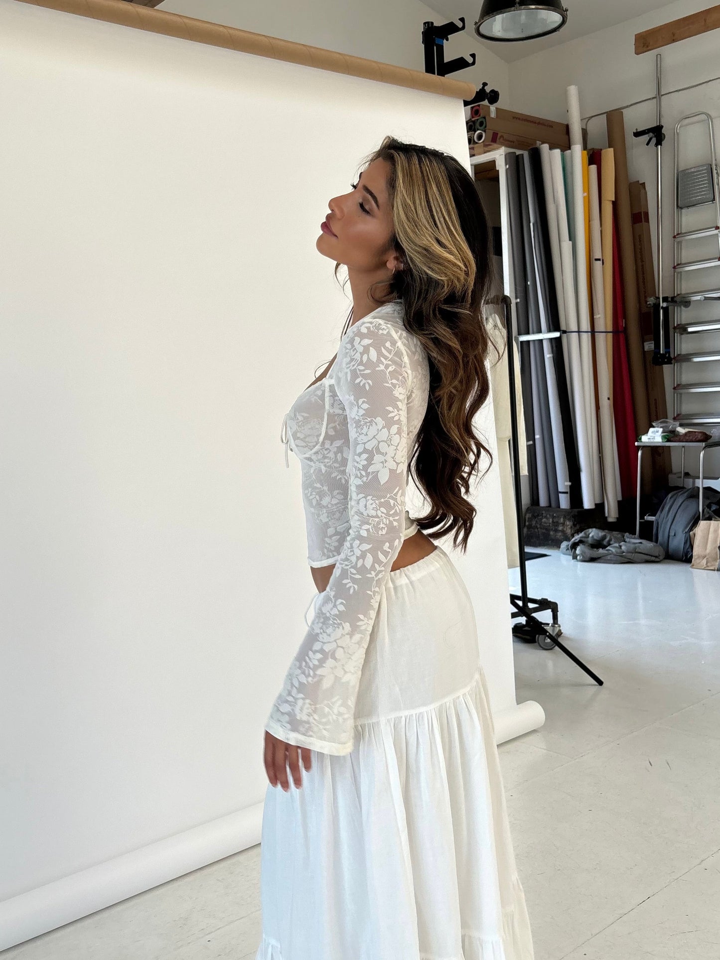 Cream Rose top - cream