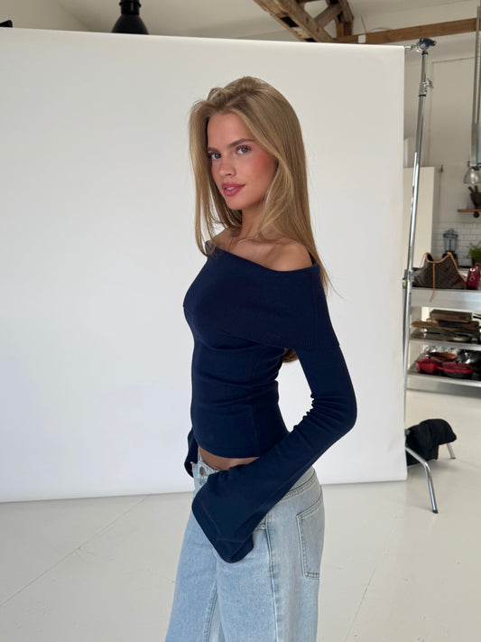 Kaia knit top - dark blue