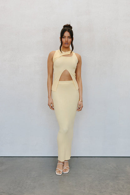 Whitlee Top - Pastel Lemon Knit