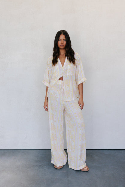 Delia Set - Lemon/Pink Floral