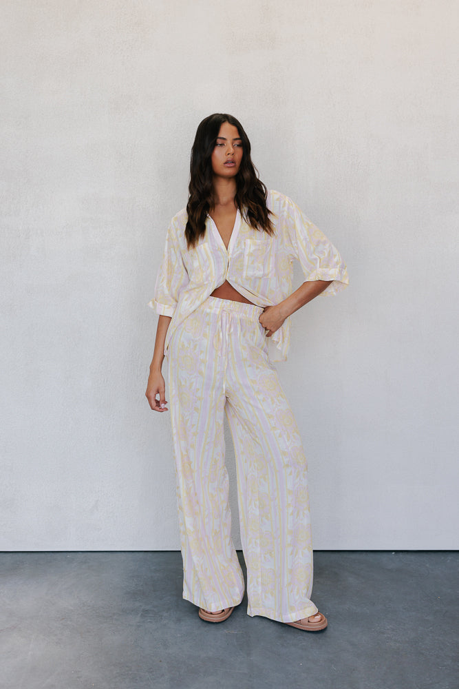 Delia Set - Lemon/Pink Floral