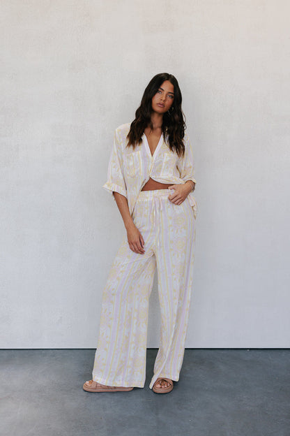 Delia Set - Lemon/Pink Floral