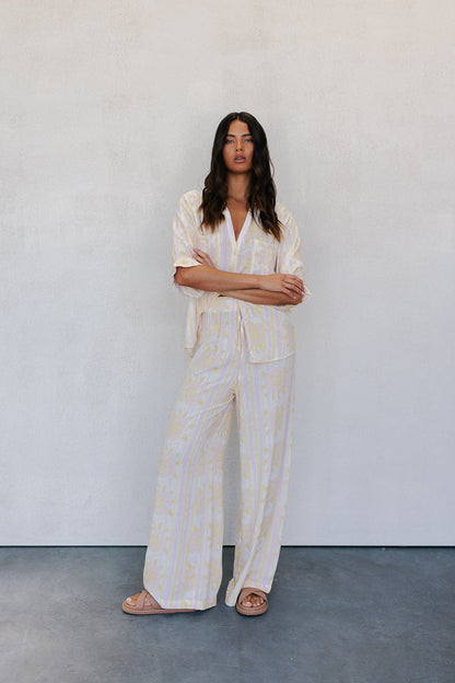 Delia Set - Lemon/Pink Floral