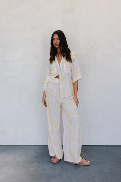 Delia Set - Lemon/Pink Floral