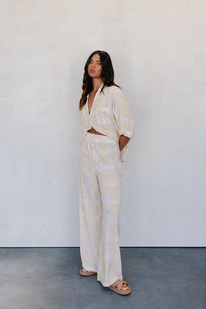 Delia Set - Lemon/Pink Floral