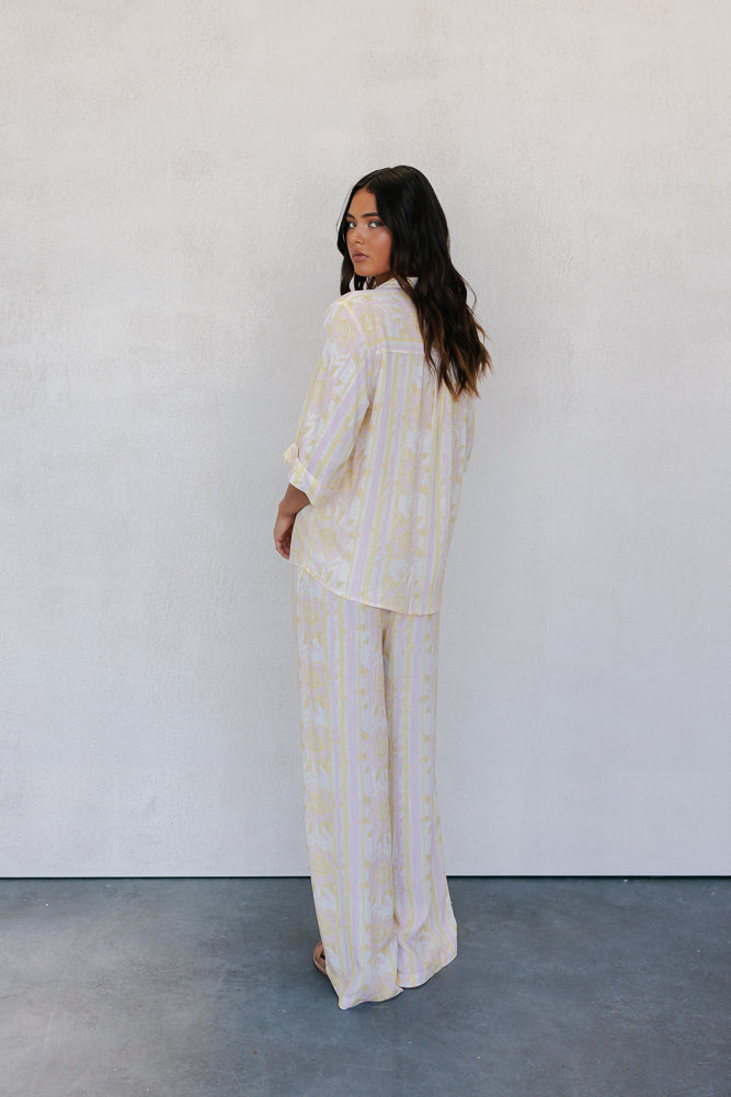 Delia Set - Lemon/Pink Floral