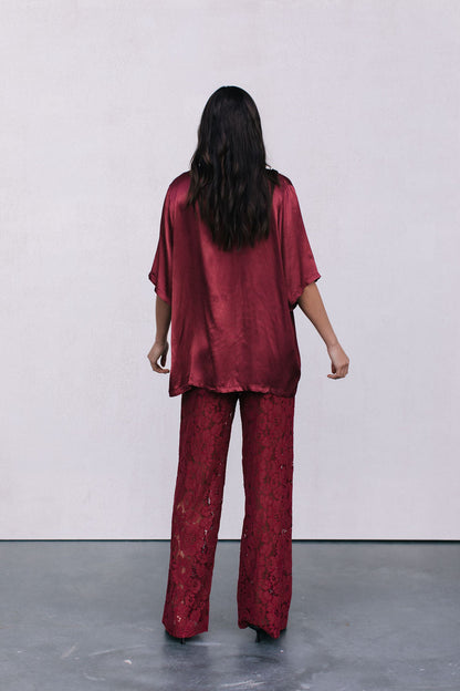 Ilsuo Pants - Burgundy Lace