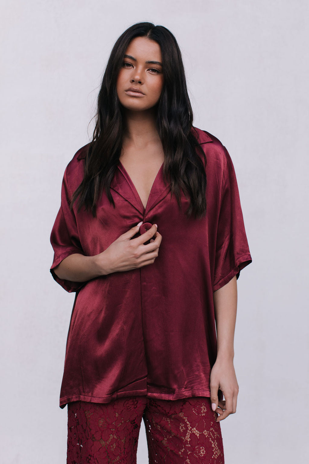 Ilsuo Pants - Burgundy Lace