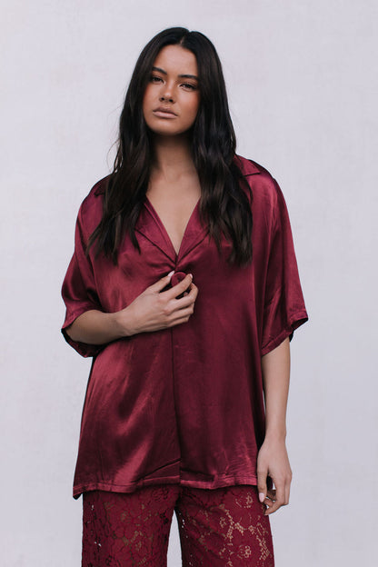 Ilsuo Pants - Burgundy Lace
