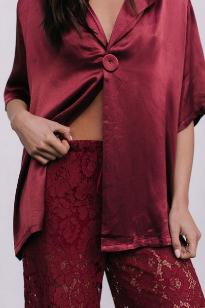 Ilsuo Pants - Burgundy Lace