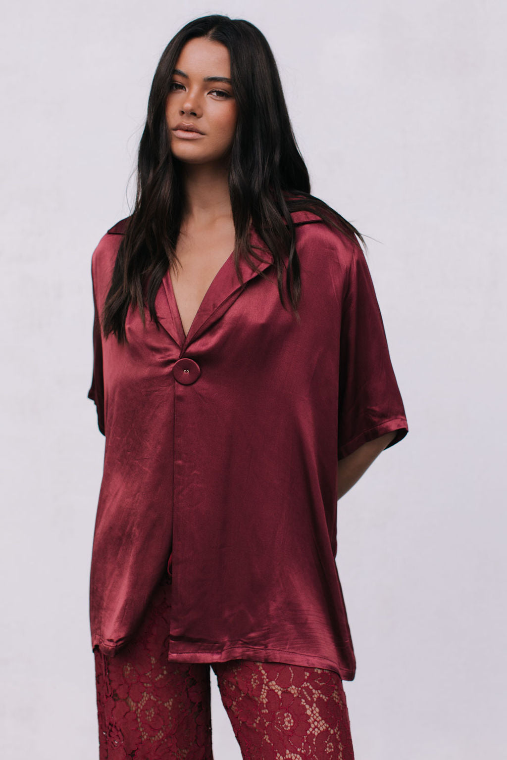 Ilsuo Pants - Burgundy Lace
