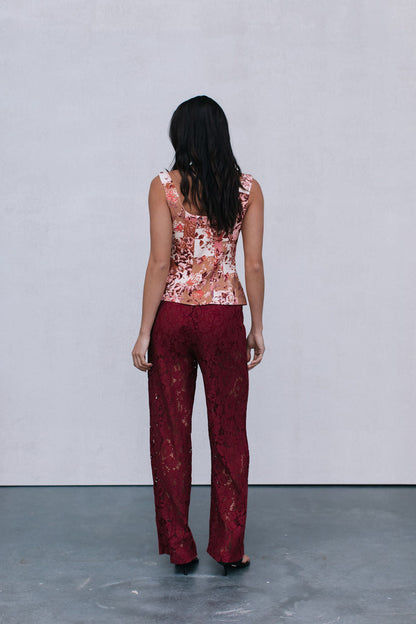 Finora Zip Top - Fleur Print