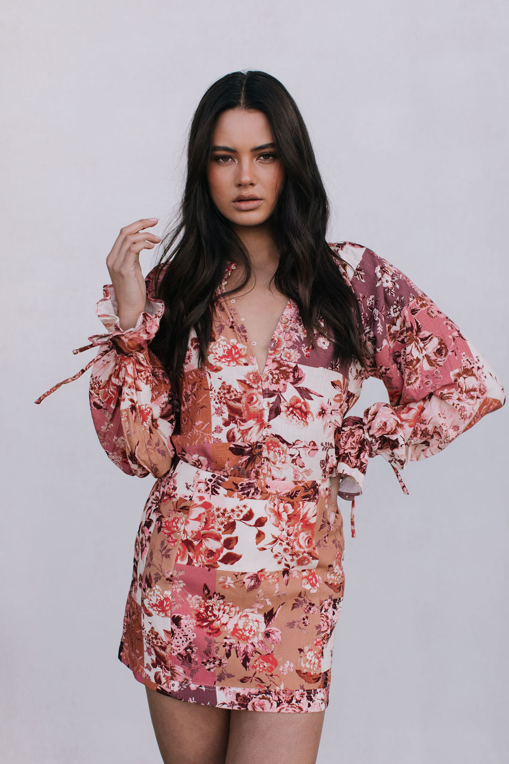 Zaira Mini Skirt - Fleur Print