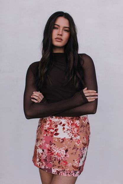 Zaira Mini Skirt - Fleur Print