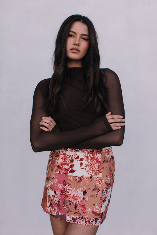 Zaira Mini Skirt - Fleur Print