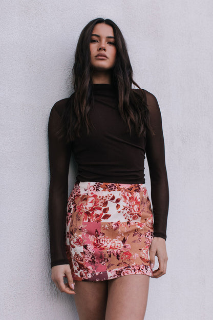 Zaira Mini Skirt - Fleur Print