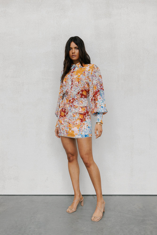 Aprire Mini Skirt - Bloom Floral Print