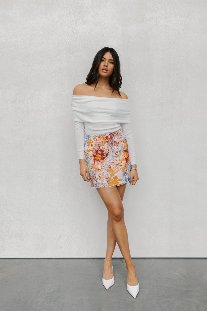 Aprire Mini Skirt - Bloom Floral Print
