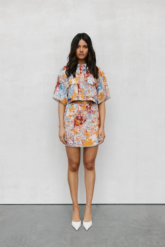 Aprire Mini Skirt - Bloom Floral Print