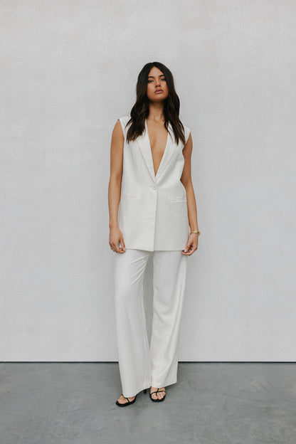 Uerella Tailored Vest - Bone