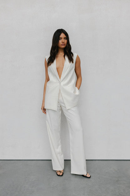 Uerella Tailored Vest - Bone