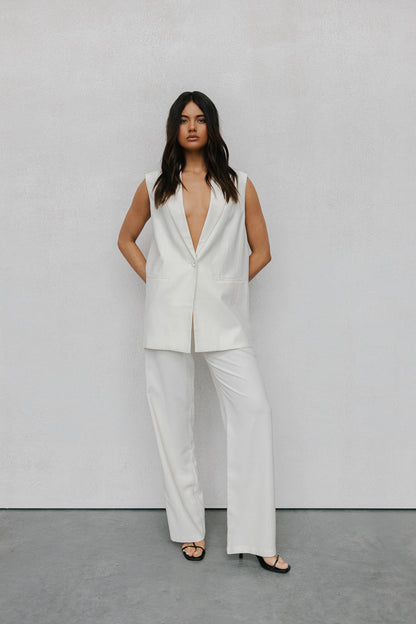 Uerella Tailored Vest - Bone
