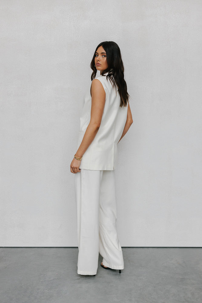 Uerella Tailored Vest - Bone