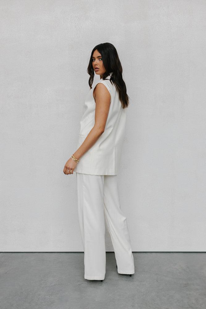 Uerella Tailored Vest - Bone