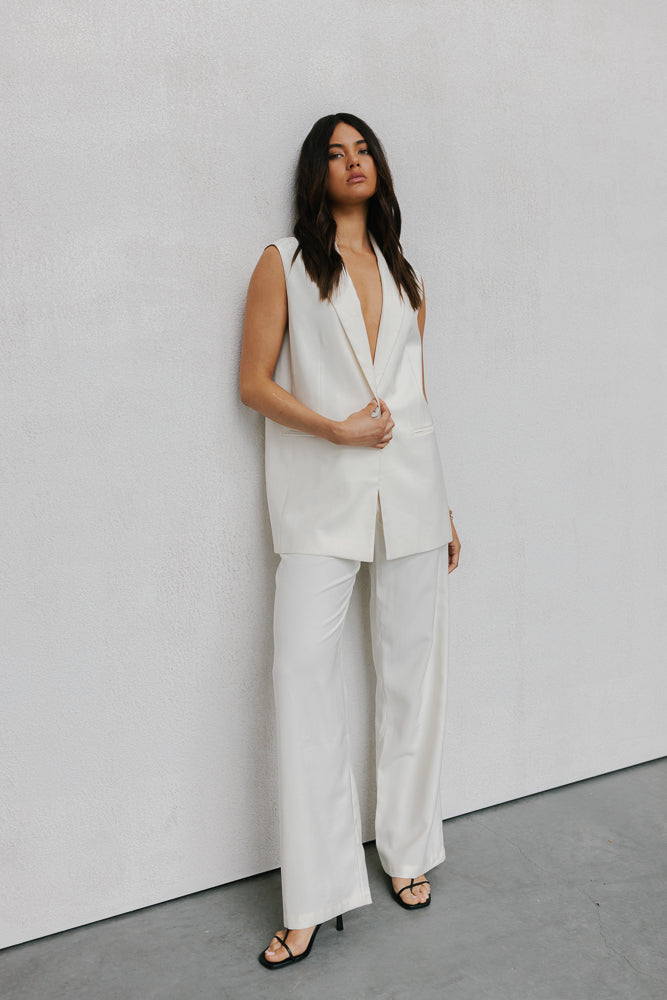 Uerella Tailored Vest - Bone