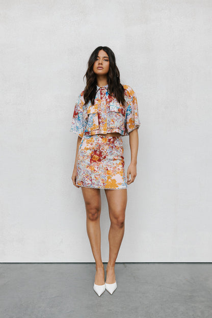 Aprire Mini Skirt - Bloom Floral Print