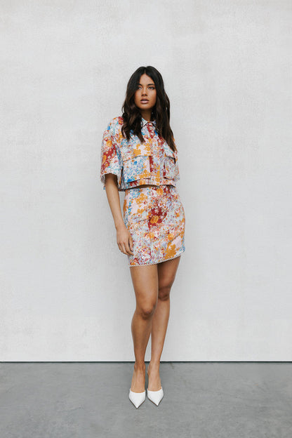 Aprire Mini Skirt - Bloom Floral Print