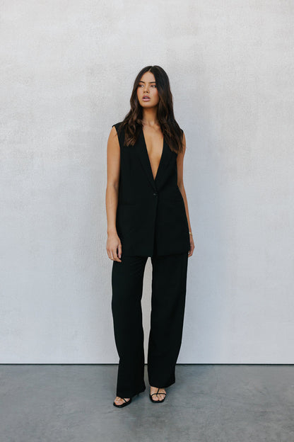Uerella Tailored Vest - Black