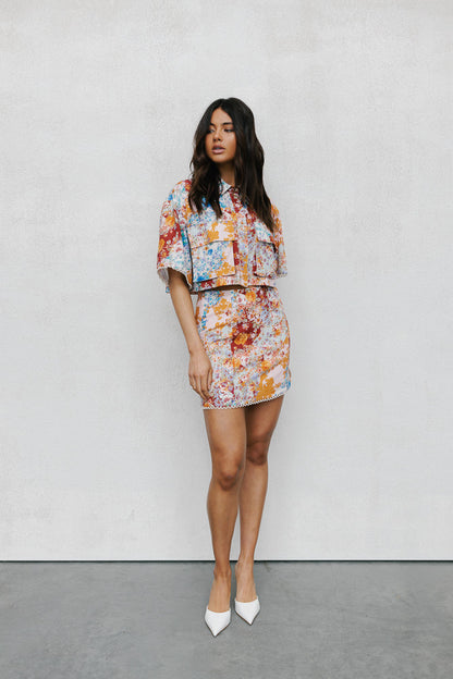 Aprire Mini Skirt - Bloom Floral Print